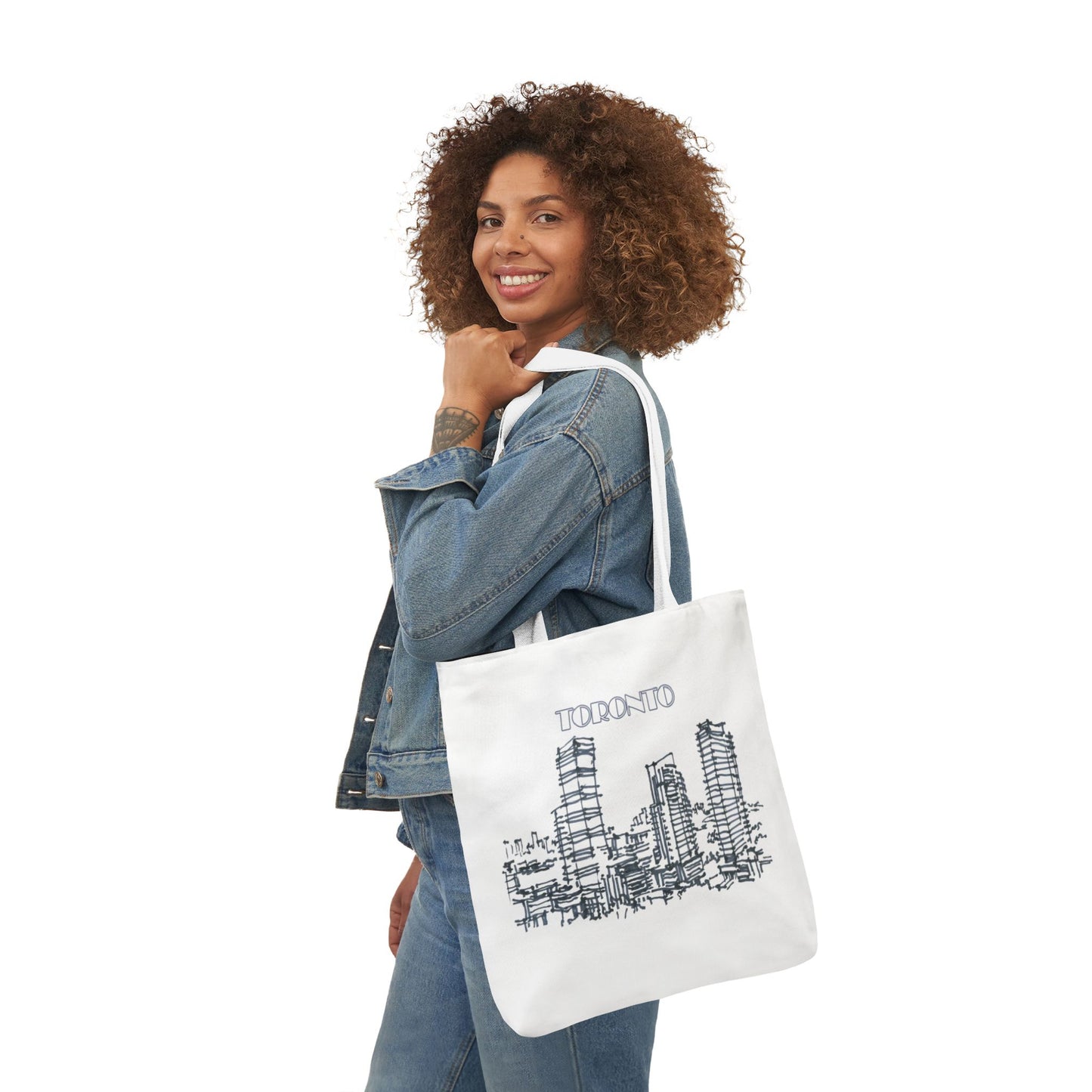 Toronto-inspired Tote Bag with 3-Color Straps