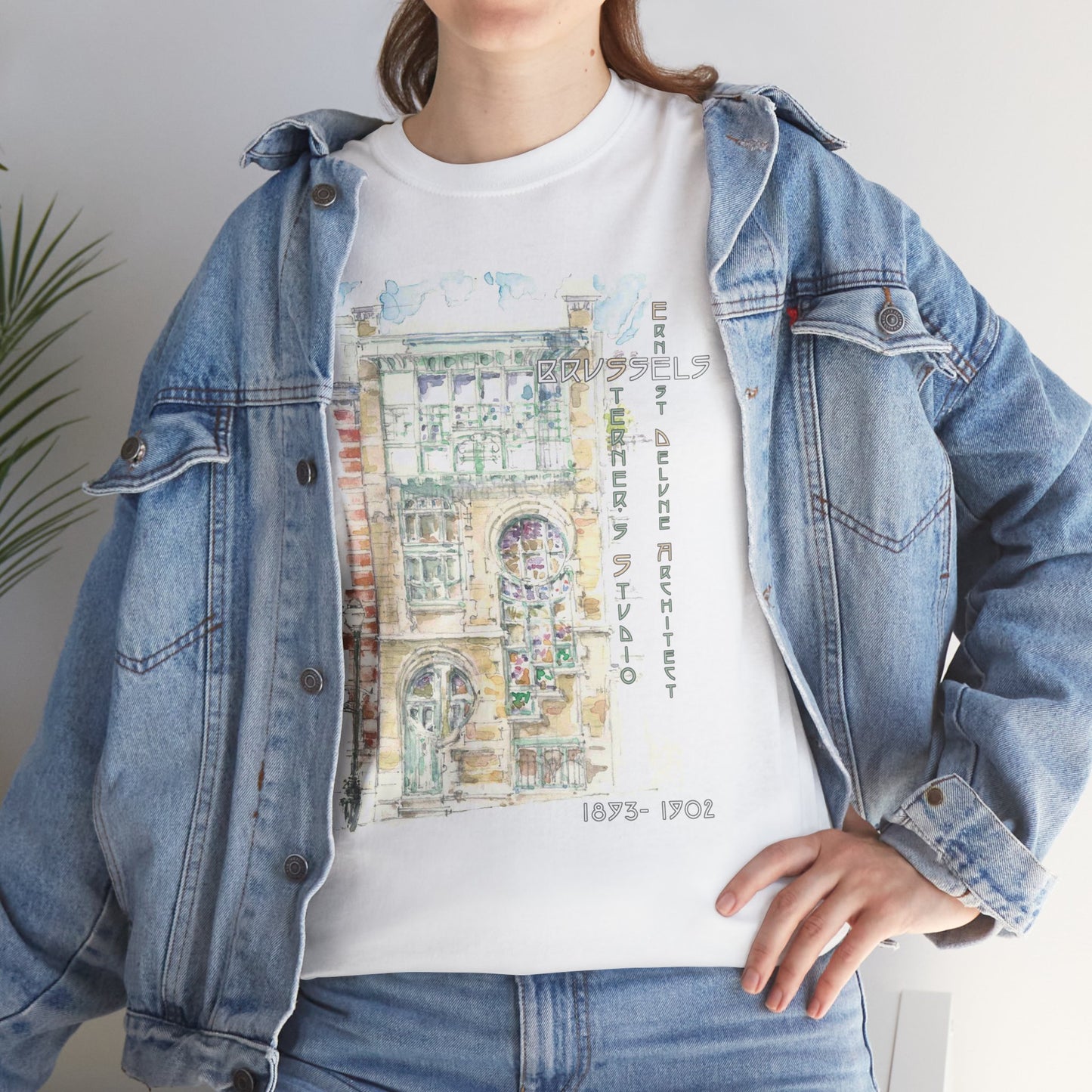 Brussel's Art-Nouveau-Inspired Unisex Crewneck T-shirt