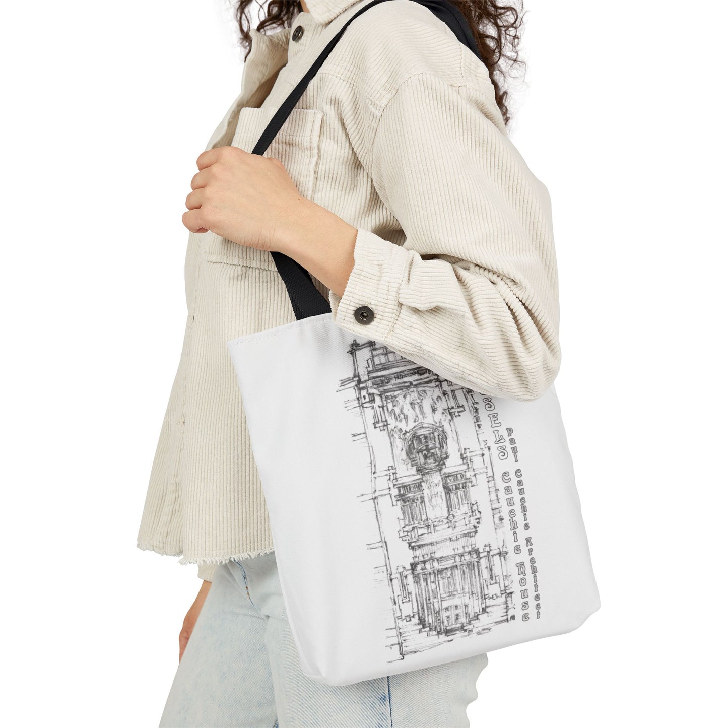 Brussel's Art-Nouveau-inspired Tote Bag with 5-Color Straps