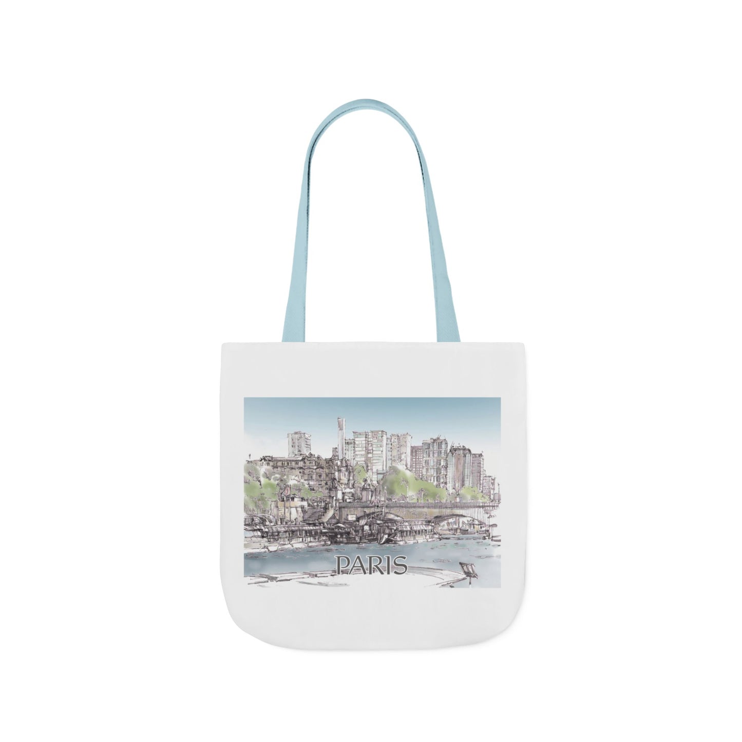 Paris-inspired Tote Bag with 4-Color Straps
