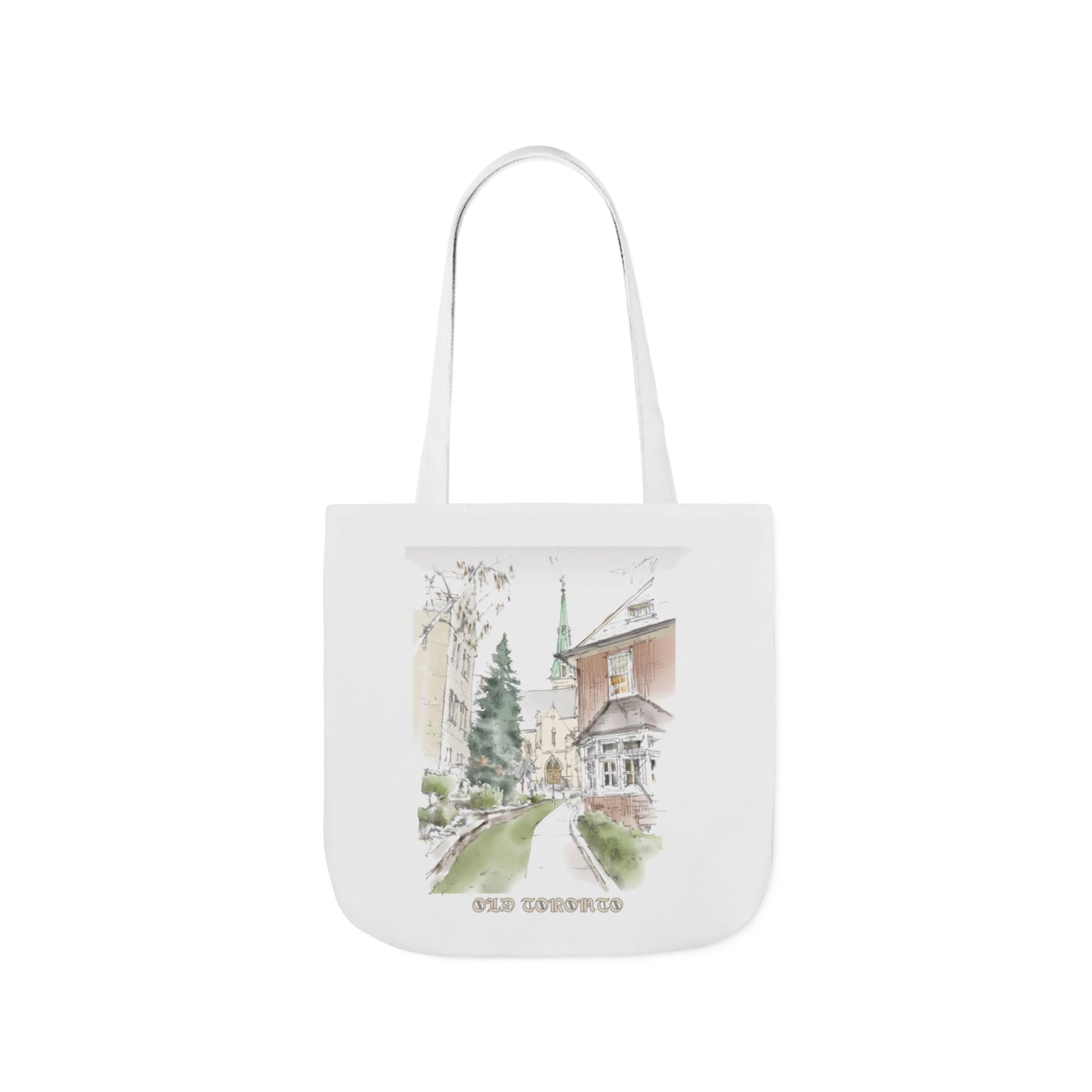 Old Toronto-inspired Tote Bag with 3-Color Straps