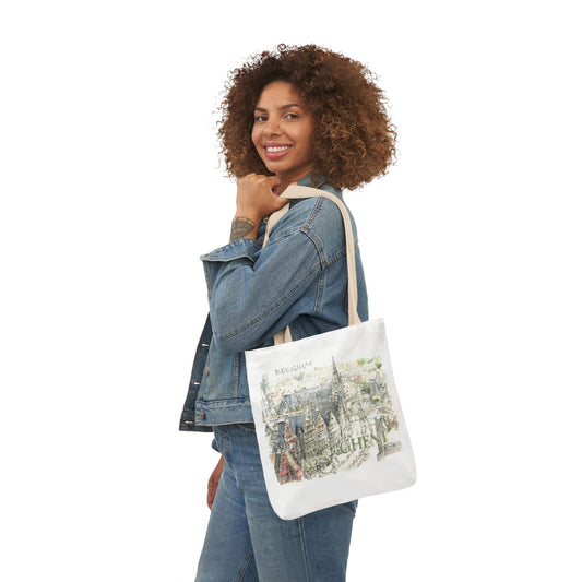Ghent-inspired Tote Bag with 4-Color Straps