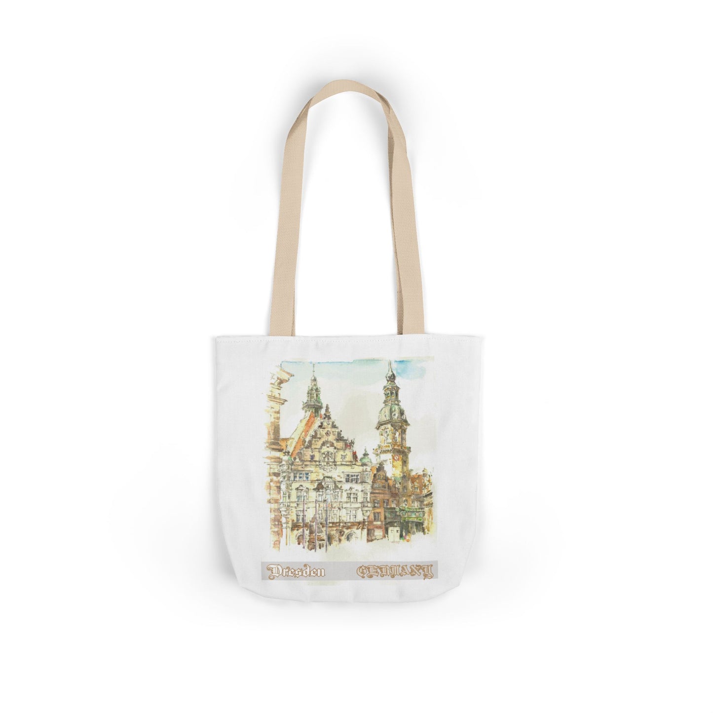 Dresden-inspired Tote Bag with 4-Color Straps