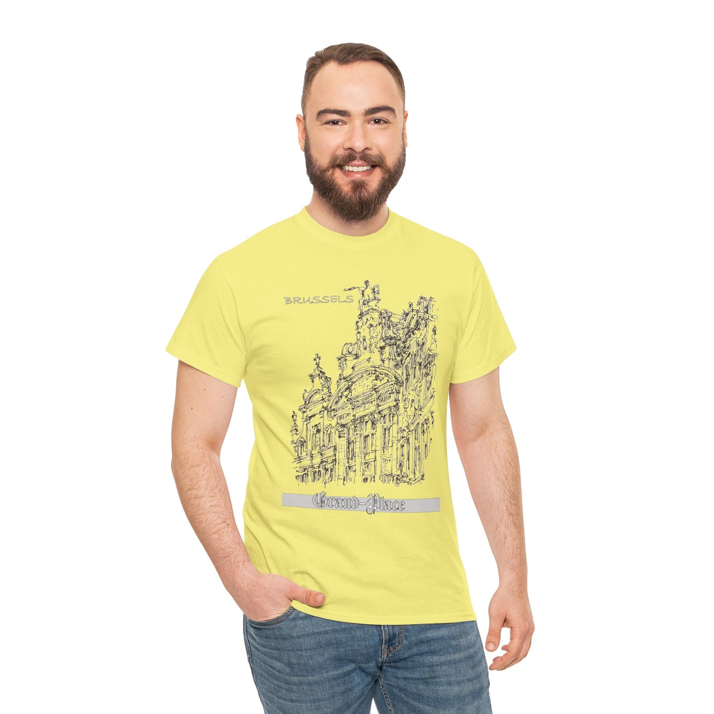 Brussel's Grand-Place-Inspired Unisex Crewneck T-shirt