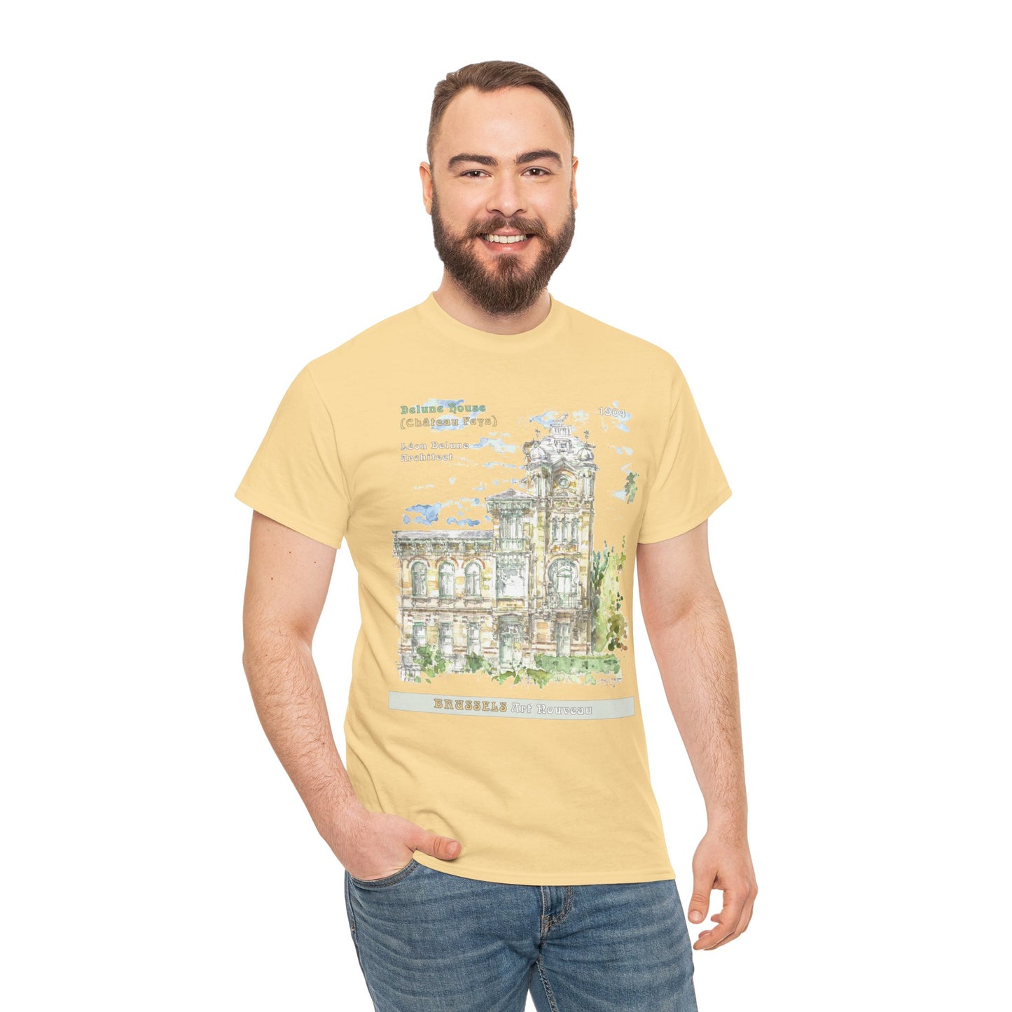 Brussel's Art-Nouveau-Inspired Unisex Crewneck T-shirt
