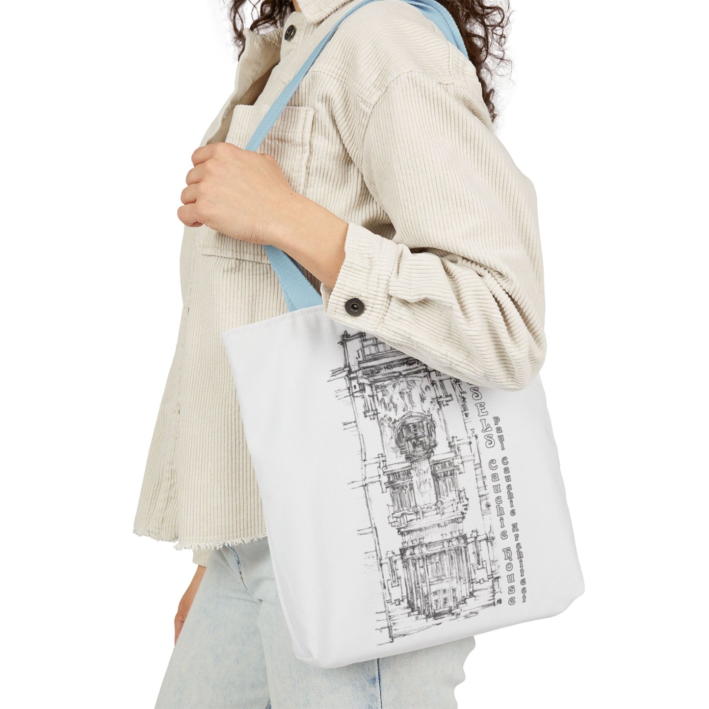 Brussel's Art-Nouveau-inspired Tote Bag with 5-Color Straps