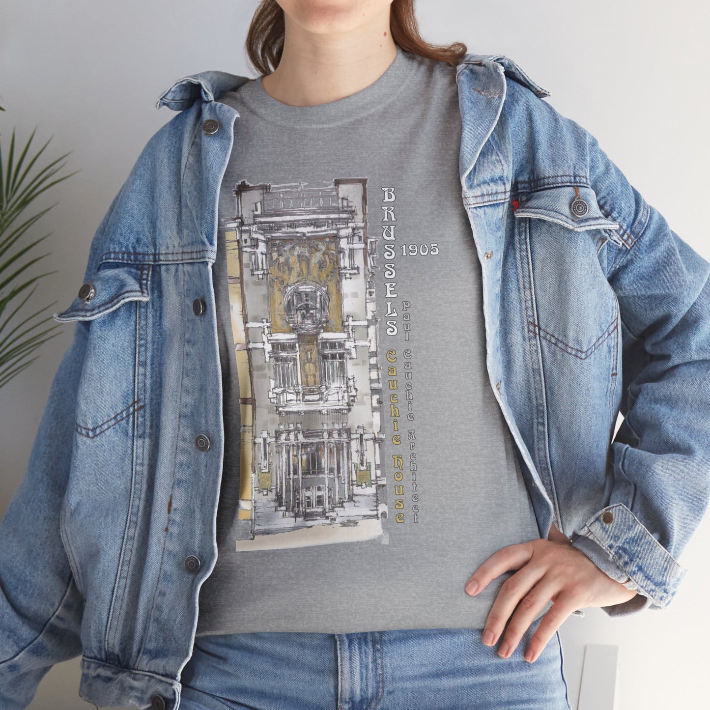 Brussel's Art-Nouveau-Inspired Unisex Crewneck T-shirt
