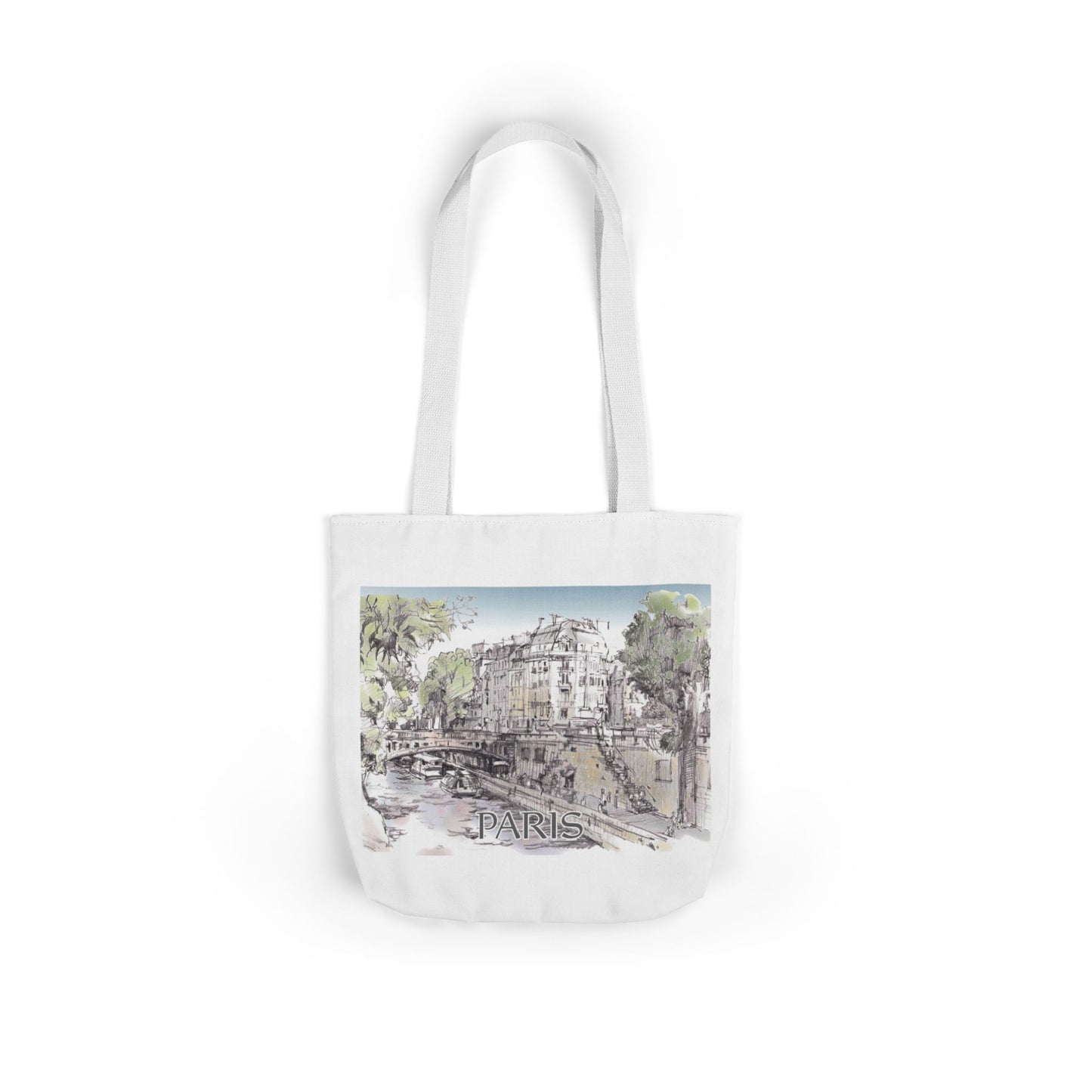 Paris-inspired Tote Bag with 4-Color Straps