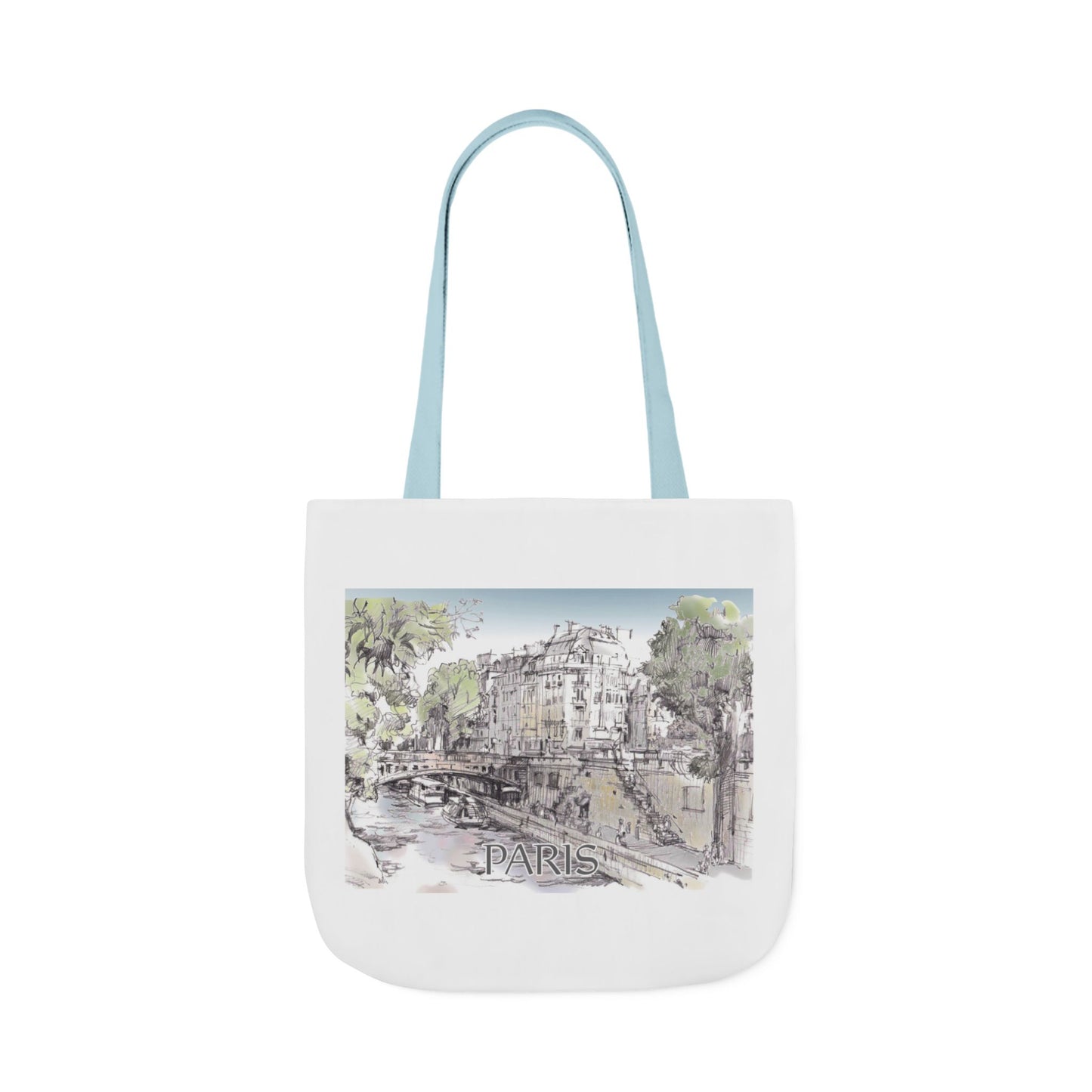Paris-inspired Tote Bag with 4-Color Straps