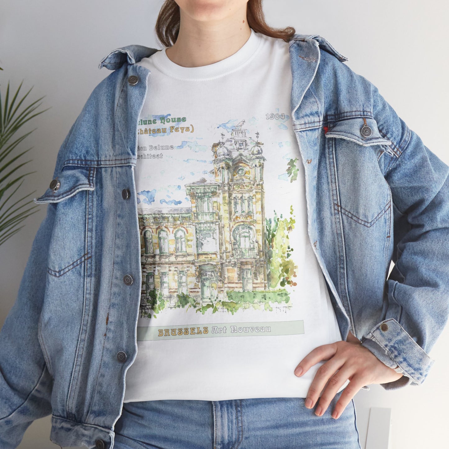 Brussel's Art-Nouveau-Inspired Unisex Crewneck T-shirt