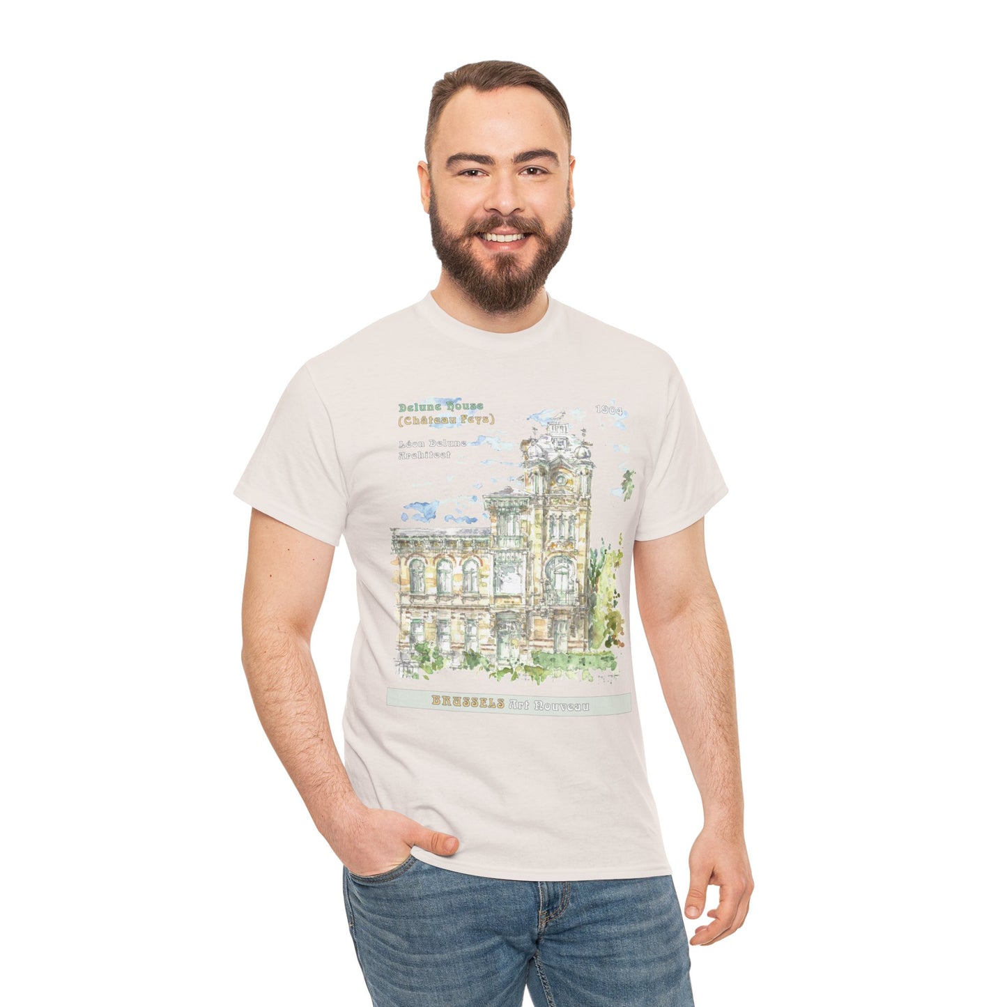 Brussel's Art-Nouveau-Inspired Unisex Crewneck T-shirt