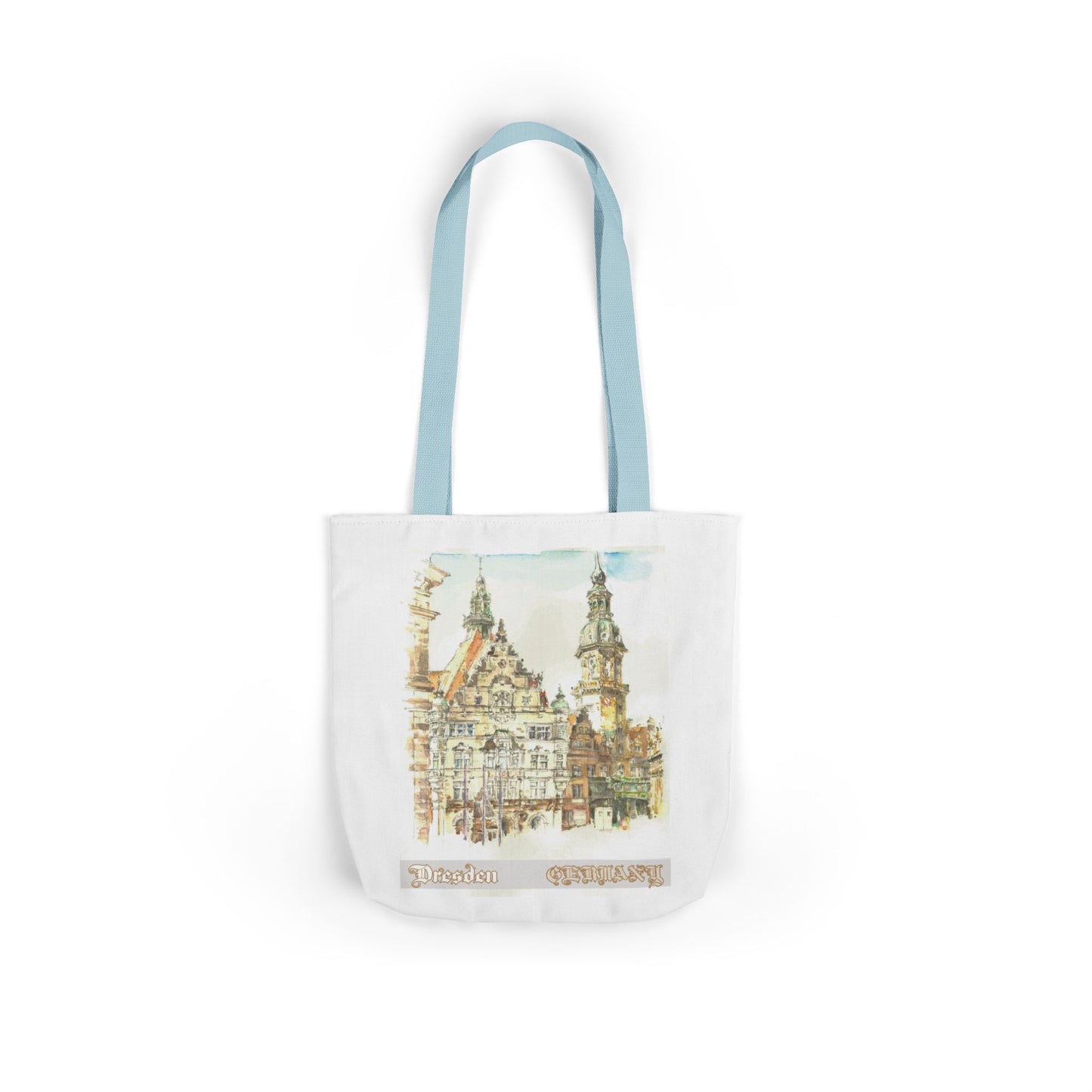 Dresden-inspired Tote Bag with 4-Color Straps