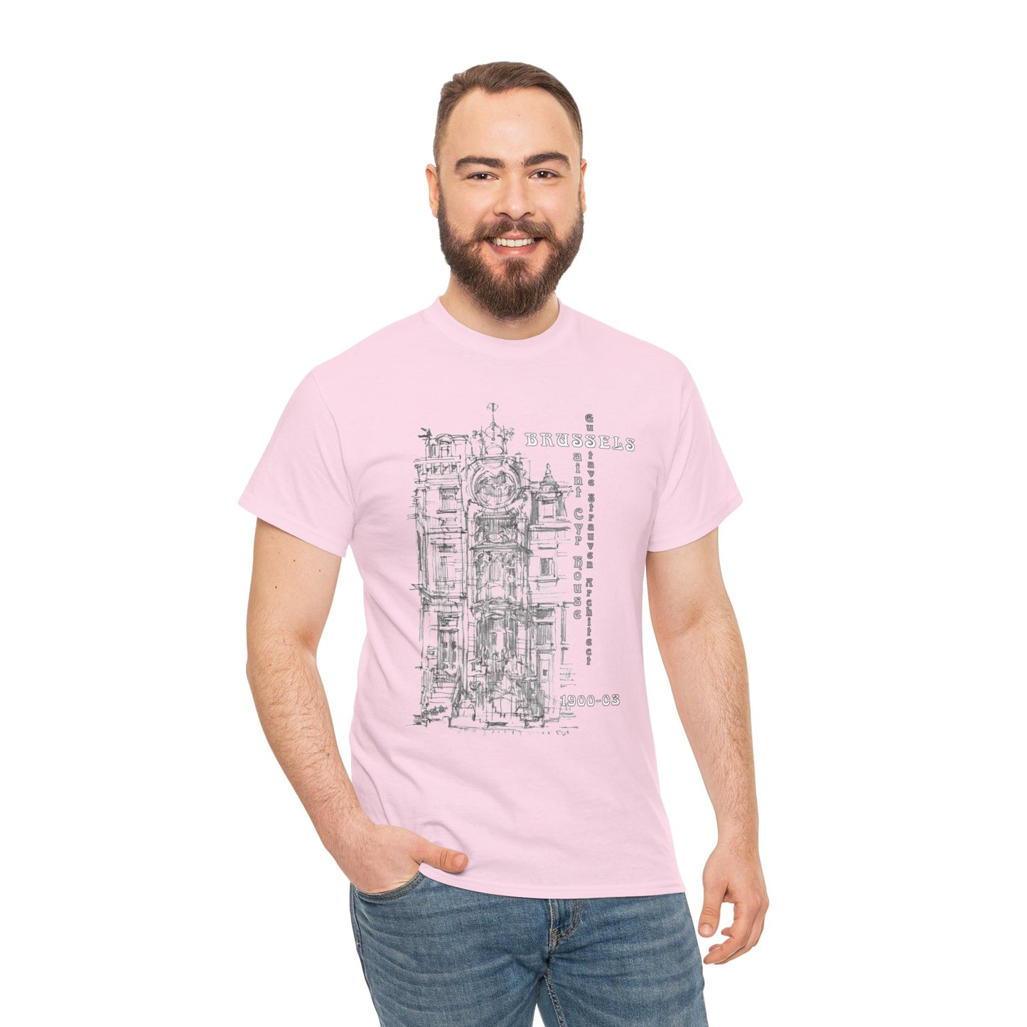 Brussel's Art-Nouveau-Inspired Unisex Crewneck T-shirt
