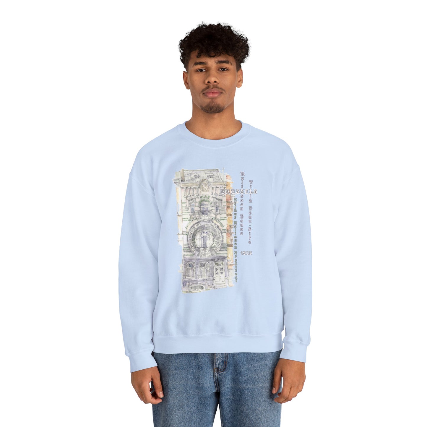 Brussel's Art-Nouveau-Inspired Unisex Crewneck Sweatshirt