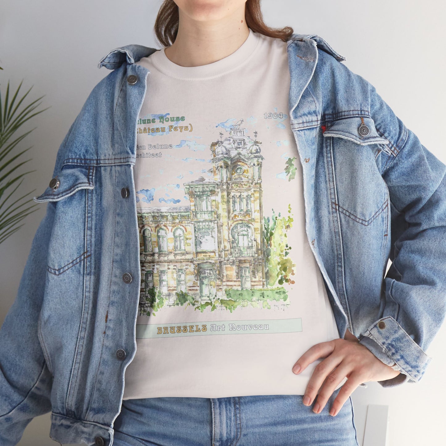 Brussel's Art-Nouveau-Inspired Unisex Crewneck T-shirt