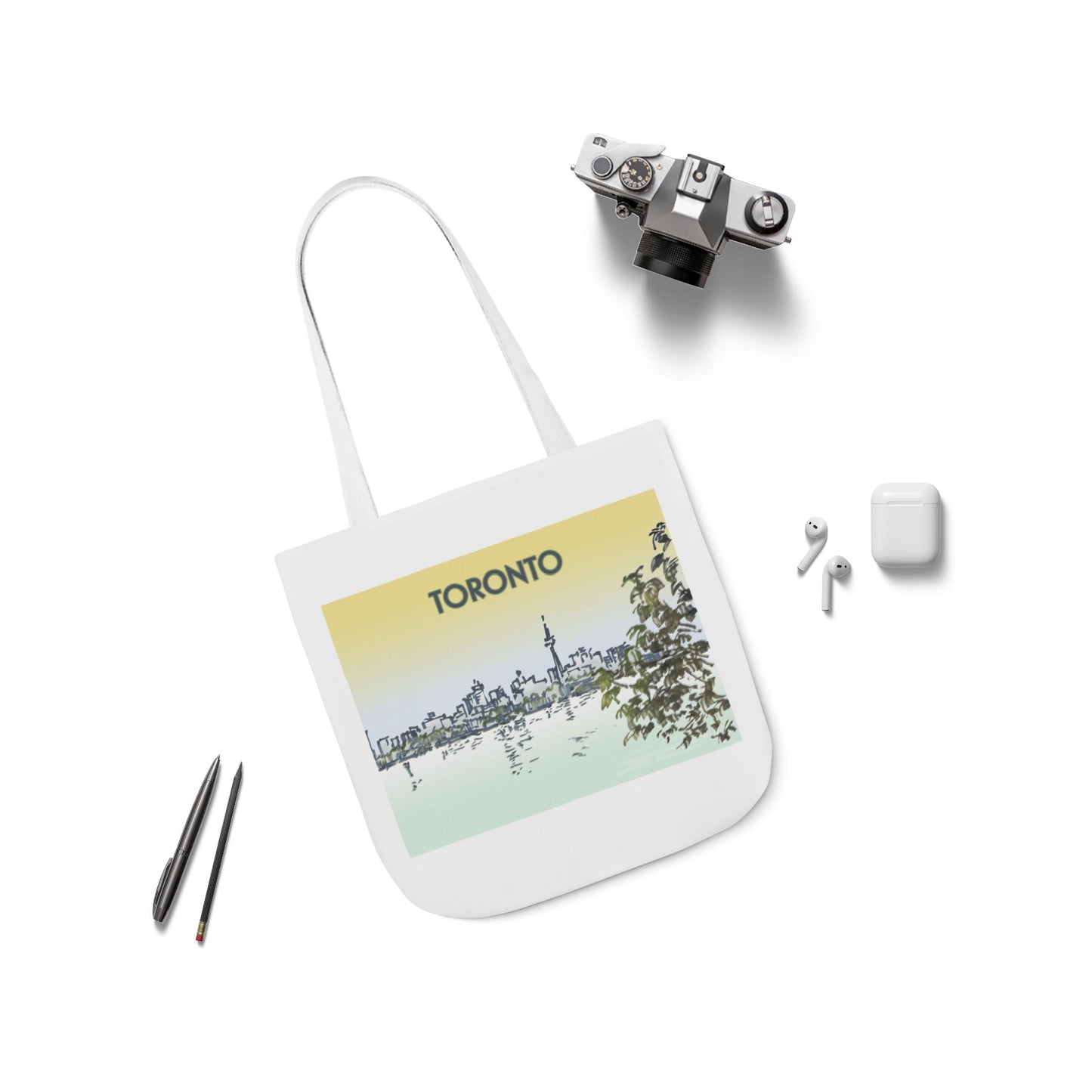 Toronto-inspired Tote Bag with 4-Color Straps
