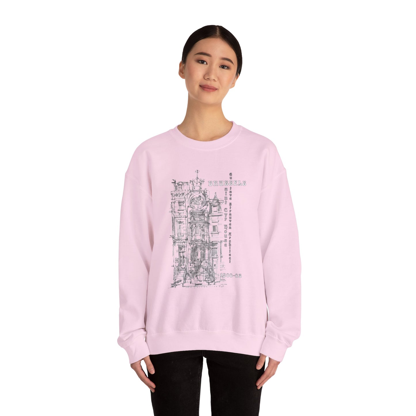 Brussel's Art-Nouveau-Inspired Unisex Crewneck Sweatshirt