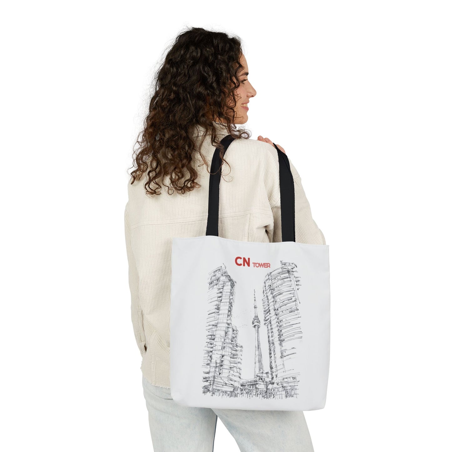 CN Tower-inspired Tote Bag with 4-Color Straps