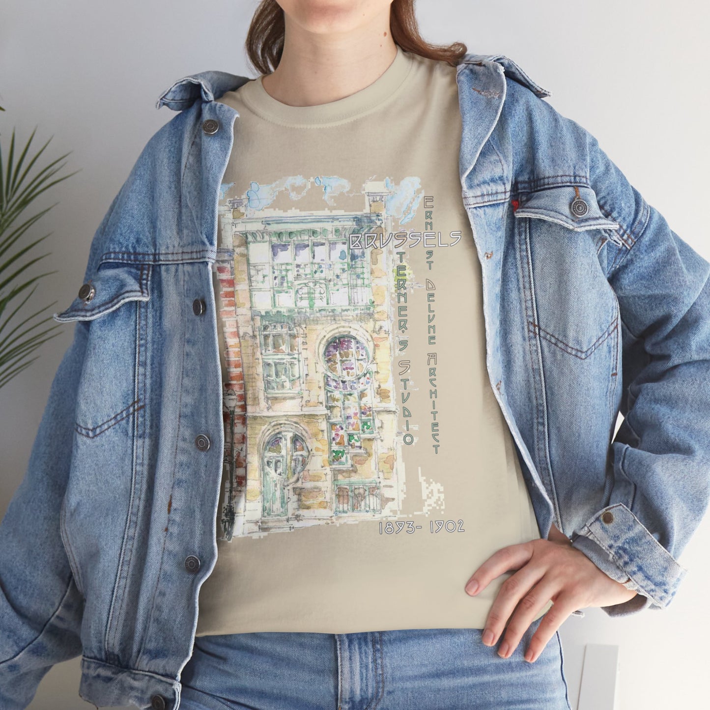 Brussel's Art-Nouveau-Inspired Unisex Crewneck T-shirt