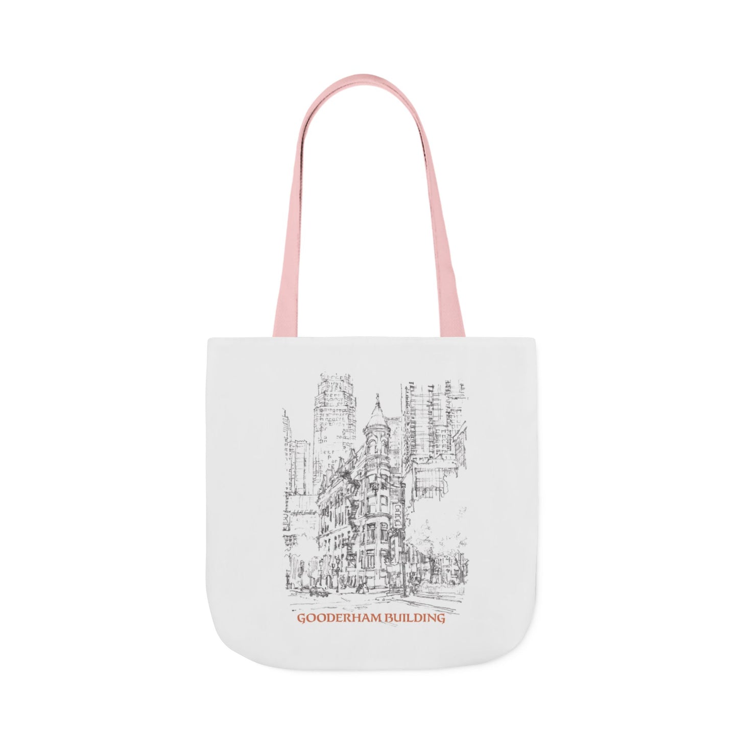 Toronto Gooderham building-inspired Tote Bag with 4-Color Straps