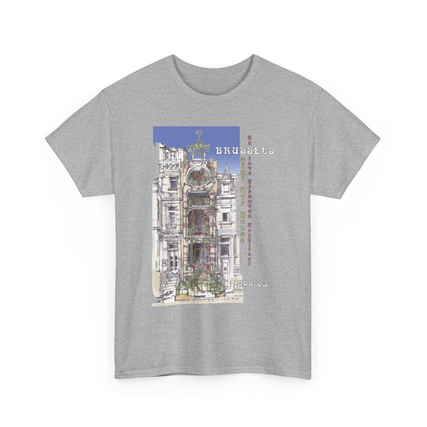 Brussel's Art-Nouveau-Inspired Unisex Crewneck T-shirt