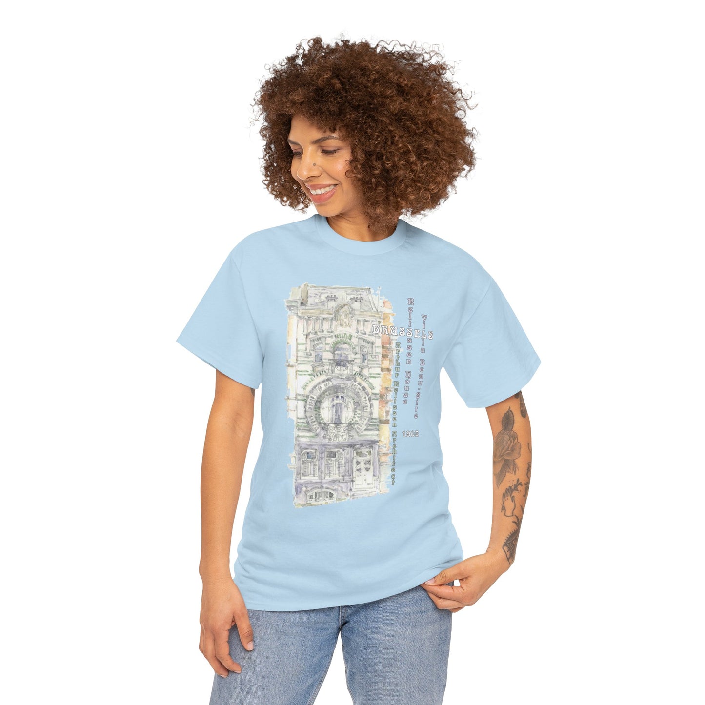 Brussel's Art-Nouveau-Inspired Unisex Crewneck T-shirt