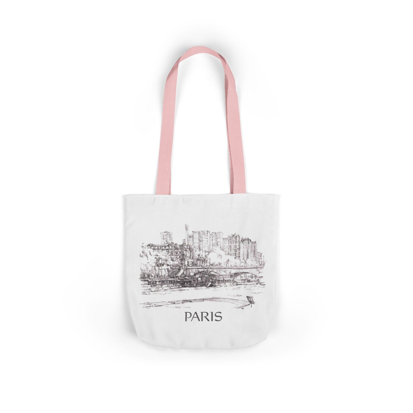 Paris-inspired Tote Bag with 5-Color Straps