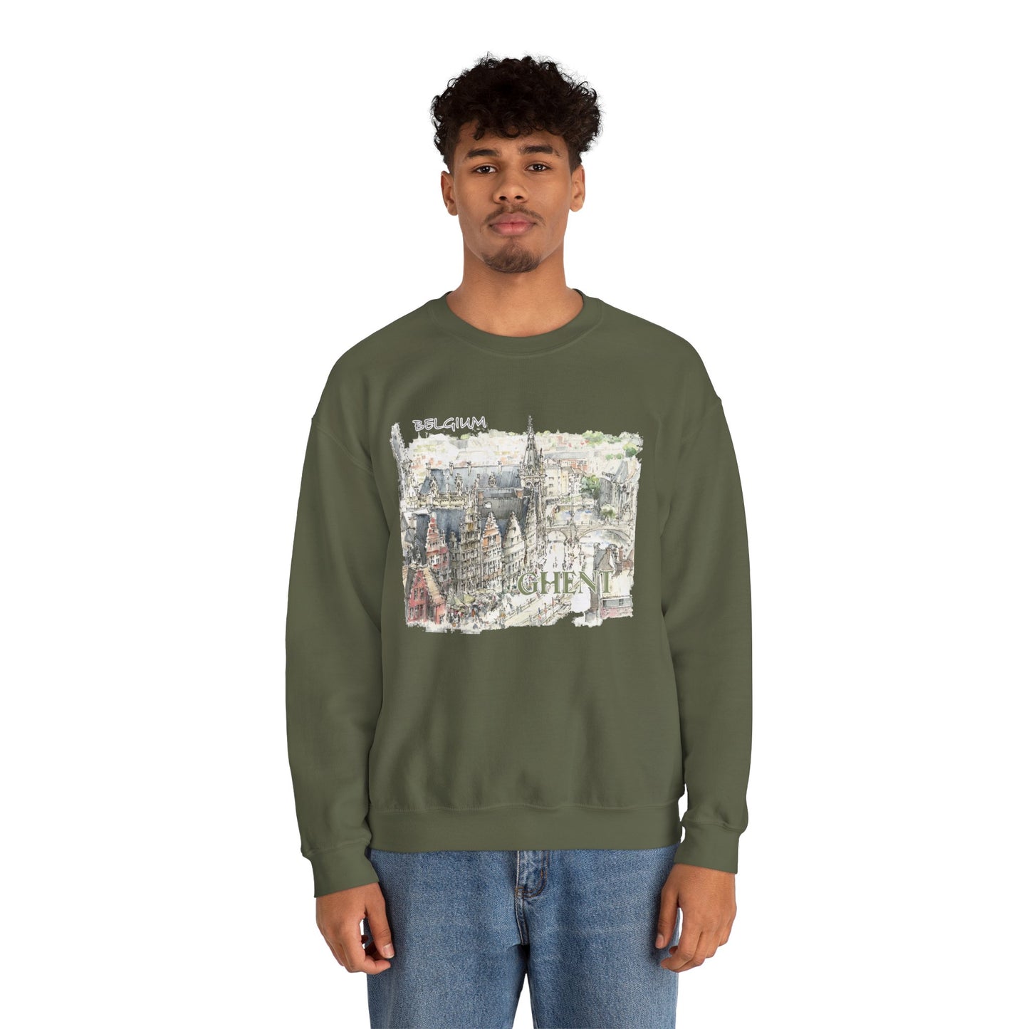 Ghent-Inspired Unisex Crewneck Sweatshirt