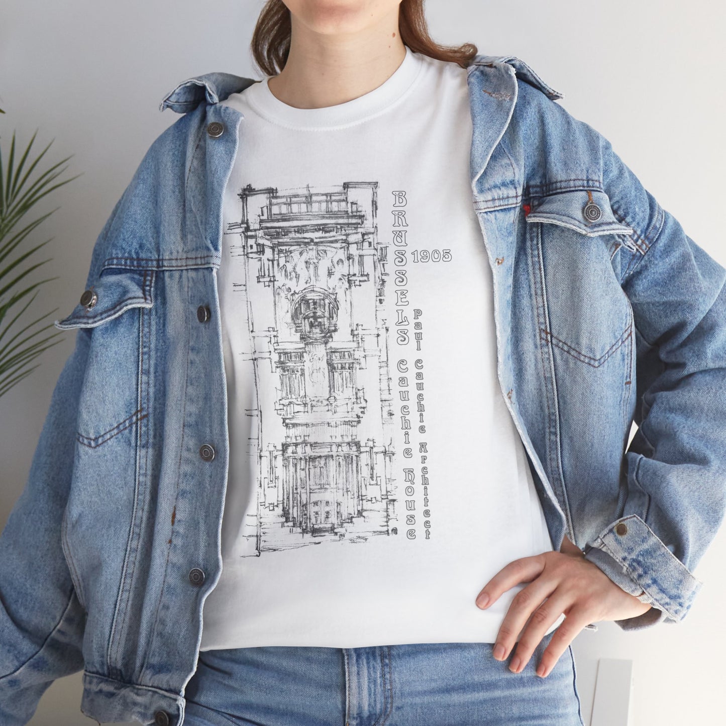 Brussel's Art-Nouveau-Inspired Unisex Crewneck T-shirt