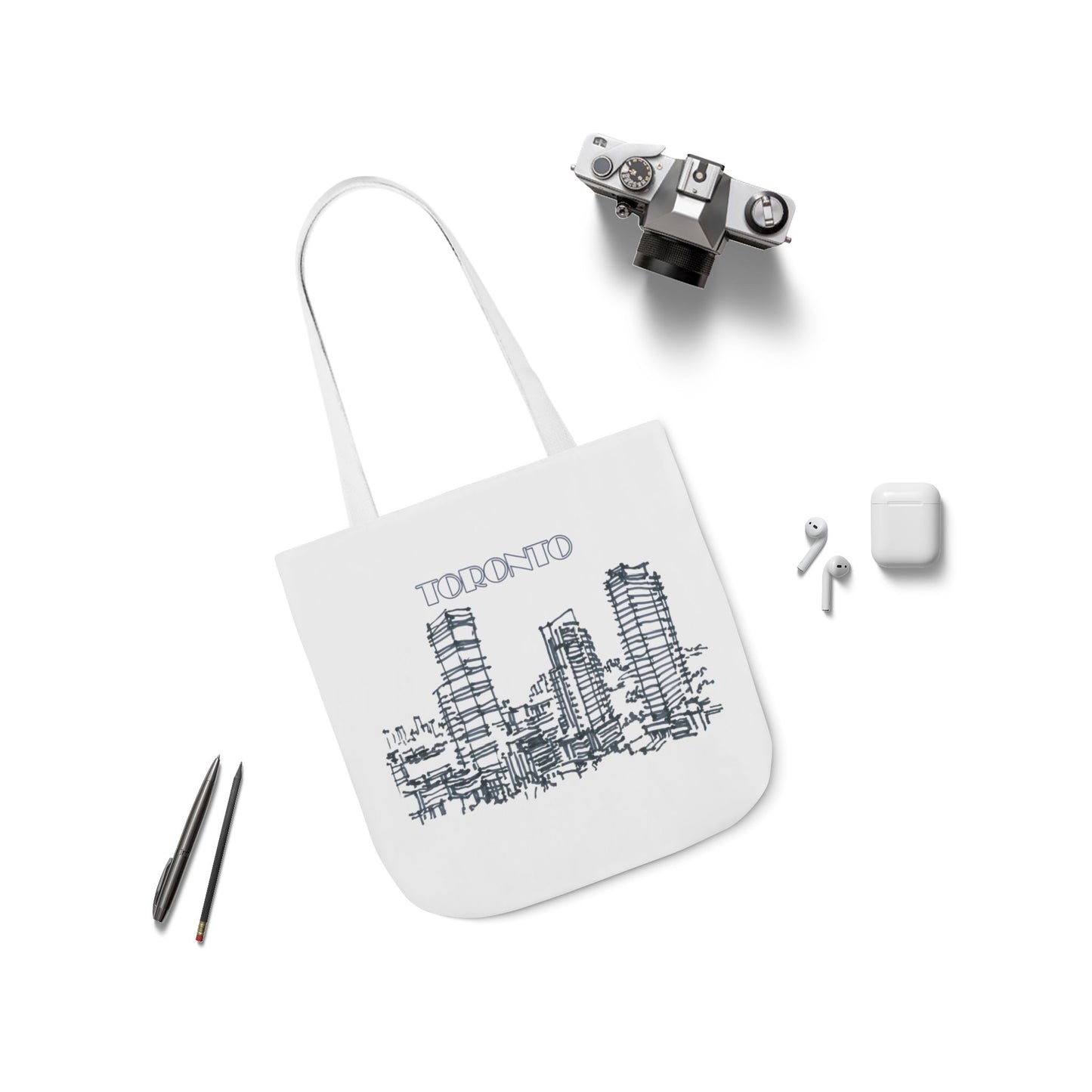 Toronto-inspired Tote Bag with 3-Color Straps
