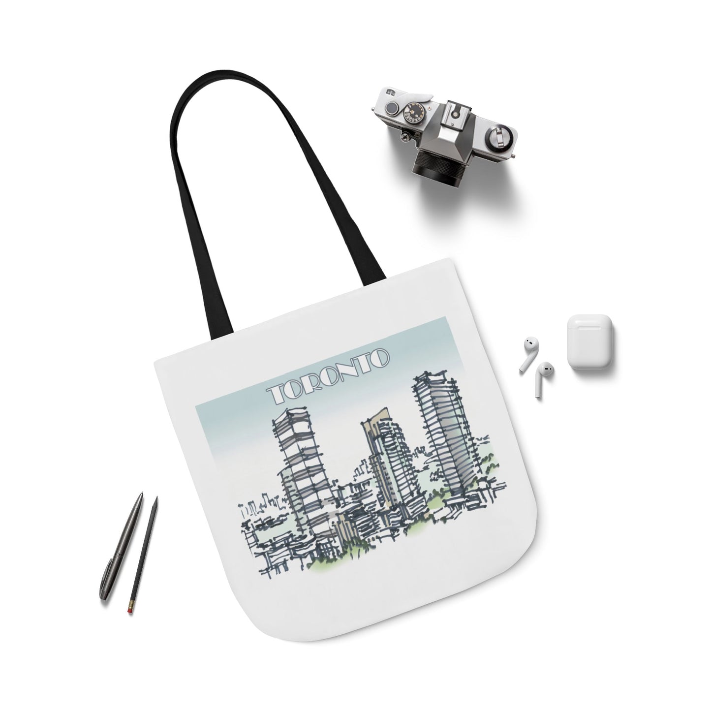 Toronto-inspired Tote Bag with 4-Color Straps