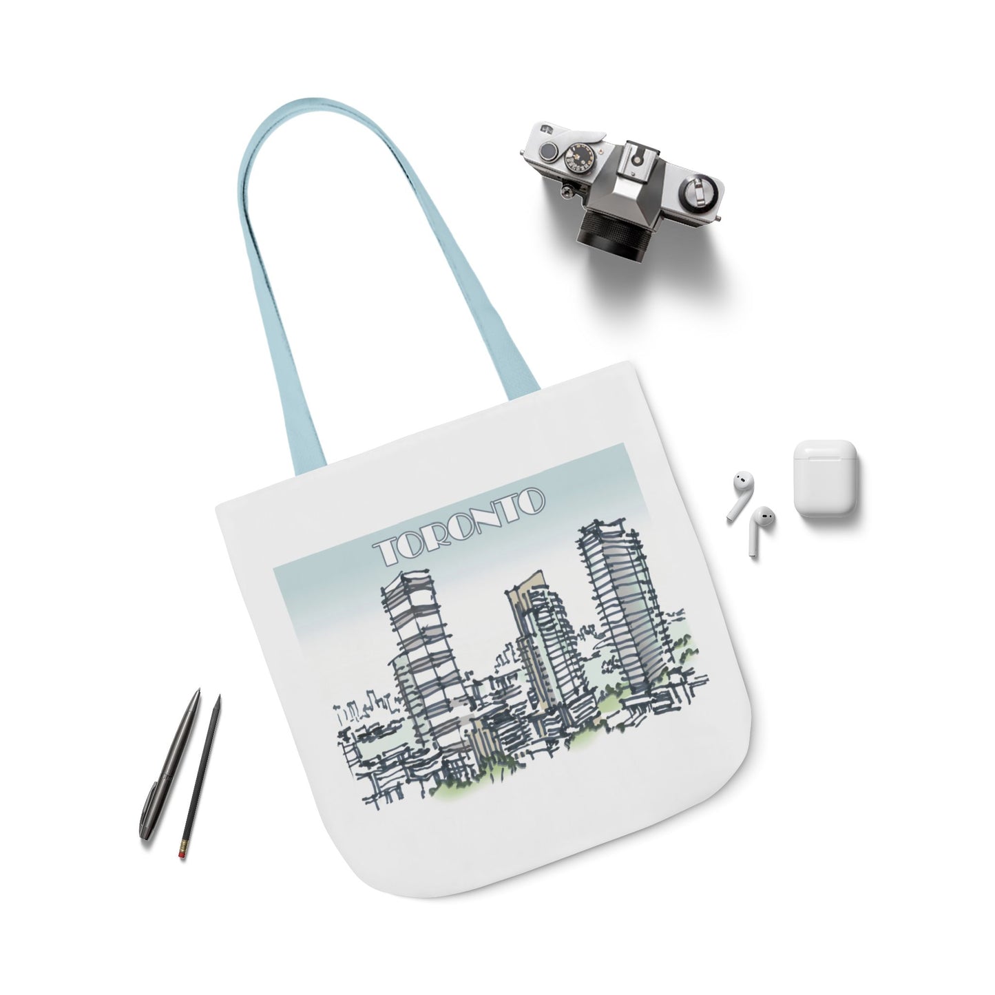 Toronto-inspired Tote Bag with 4-Color Straps