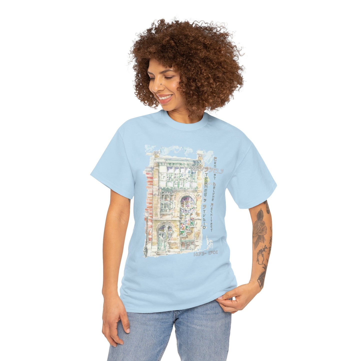 Brussel's Art-Nouveau-Inspired Unisex Crewneck T-shirt