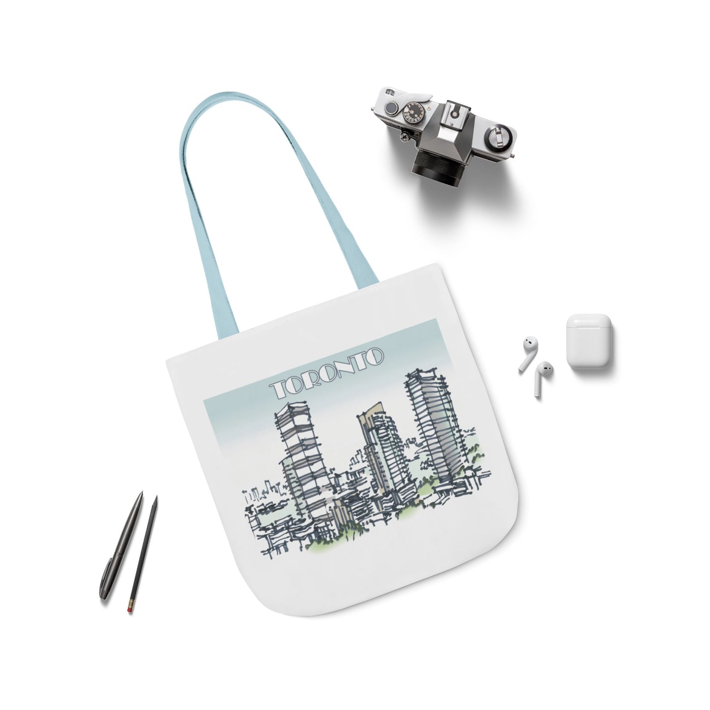 Toronto-inspired Tote Bag with 4-Color Straps