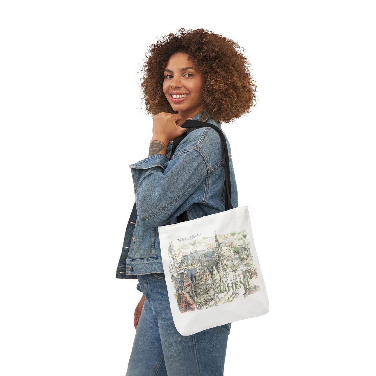 Ghent-inspired Tote Bag with 4-Color Straps