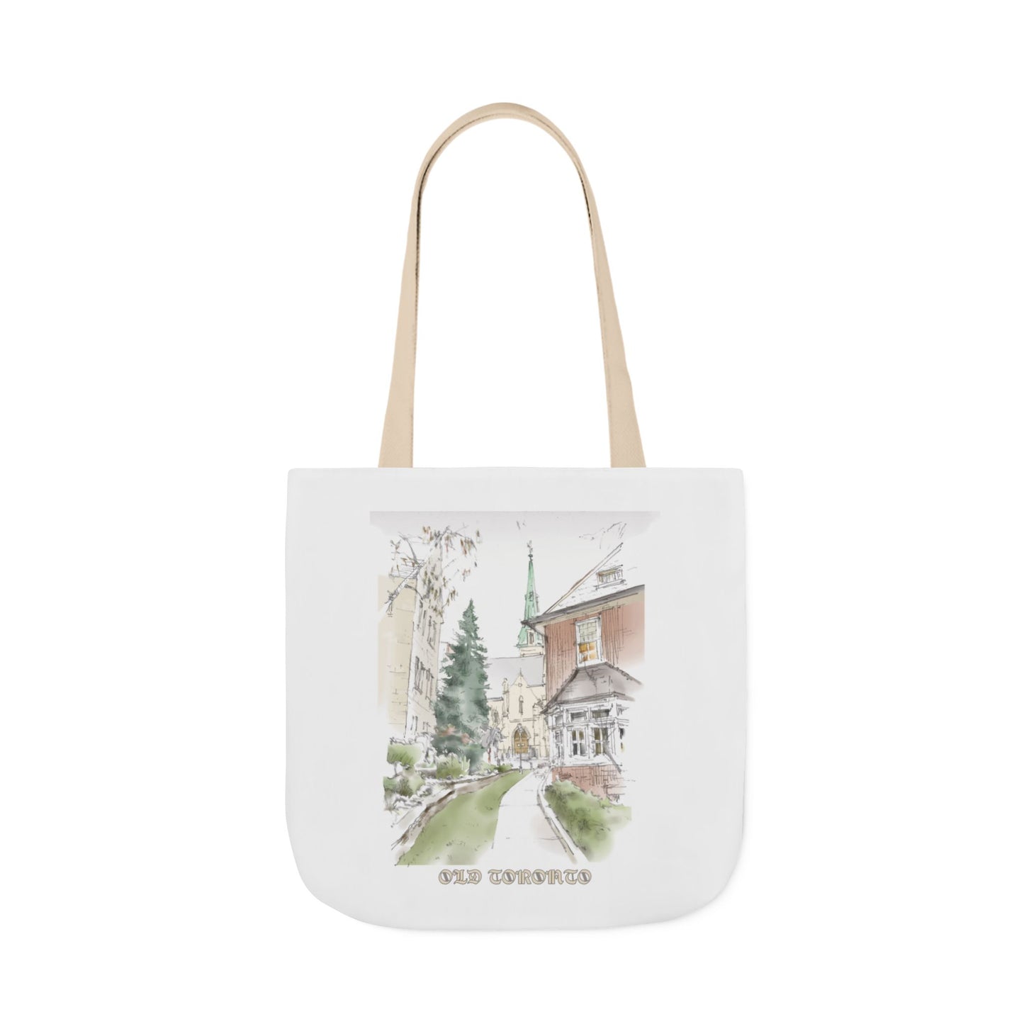 Old Toronto-inspired Tote Bag with 3-Color Straps
