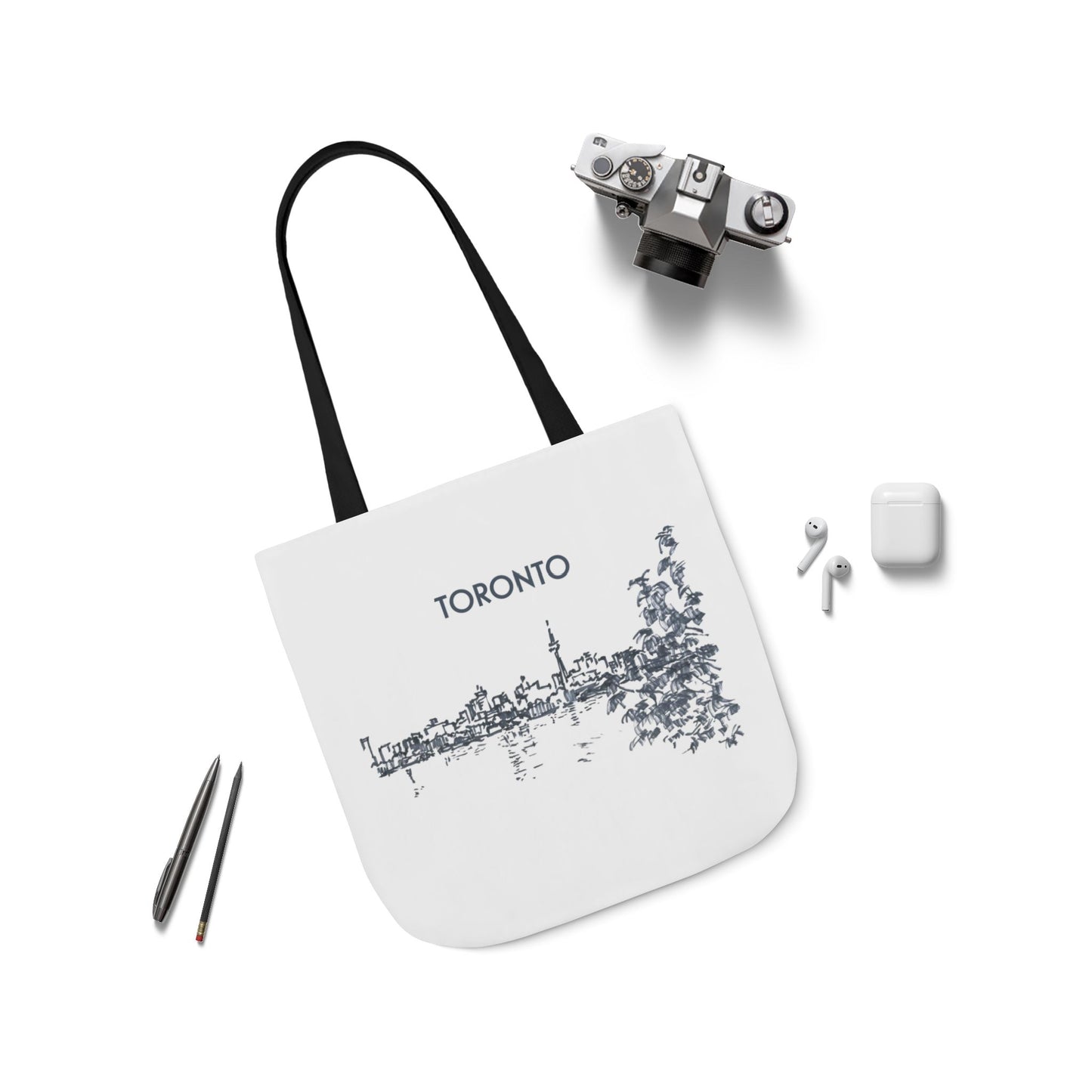Toronto-inspired Tote Bag with 3-Color Straps