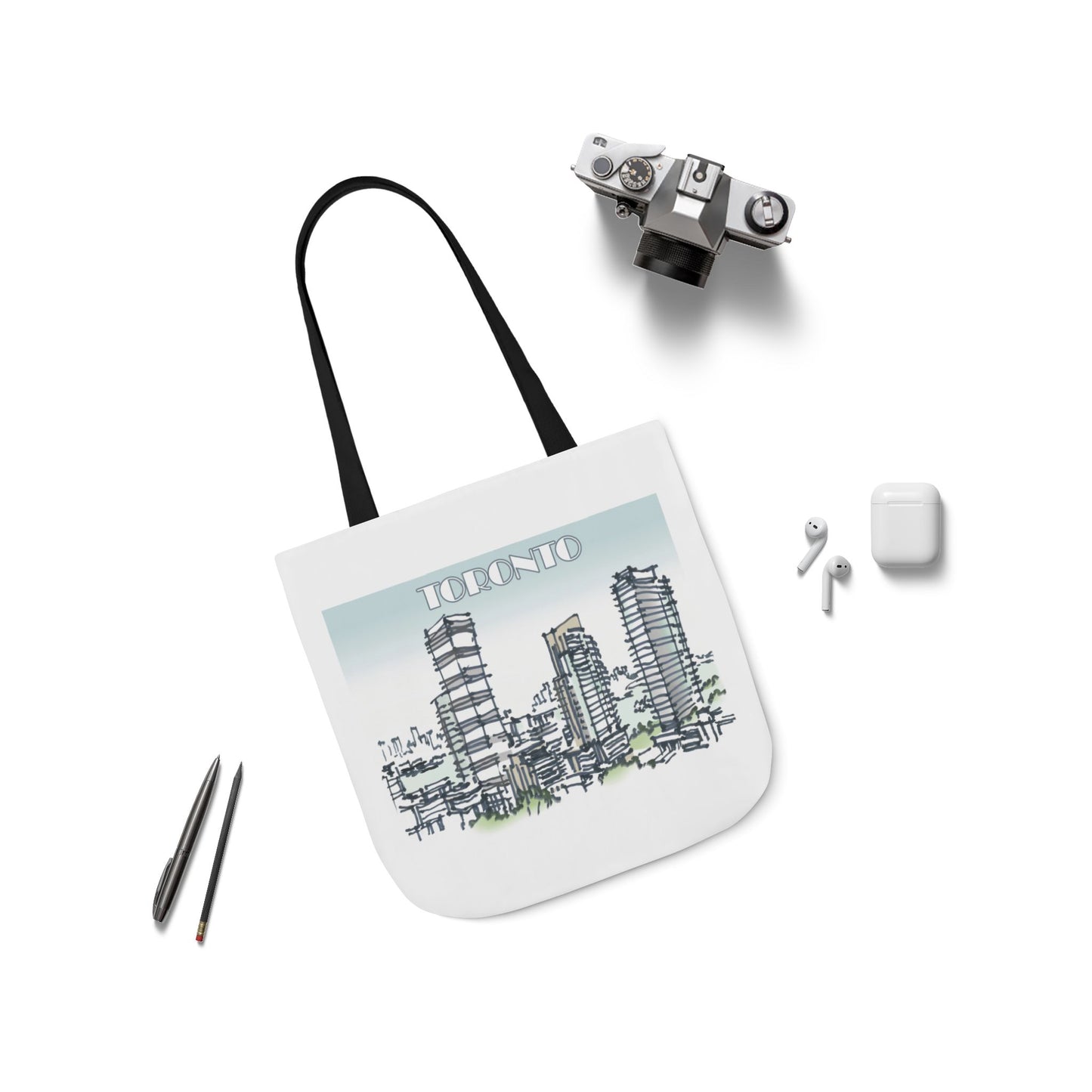 Toronto-inspired Tote Bag with 4-Color Straps