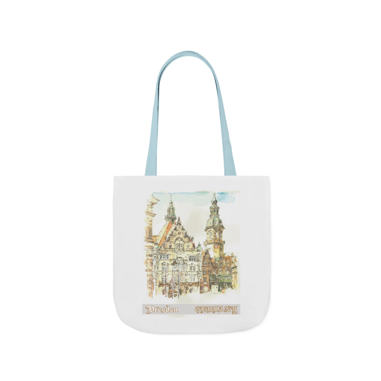 Dresden-inspired Tote Bag with 4-Color Straps