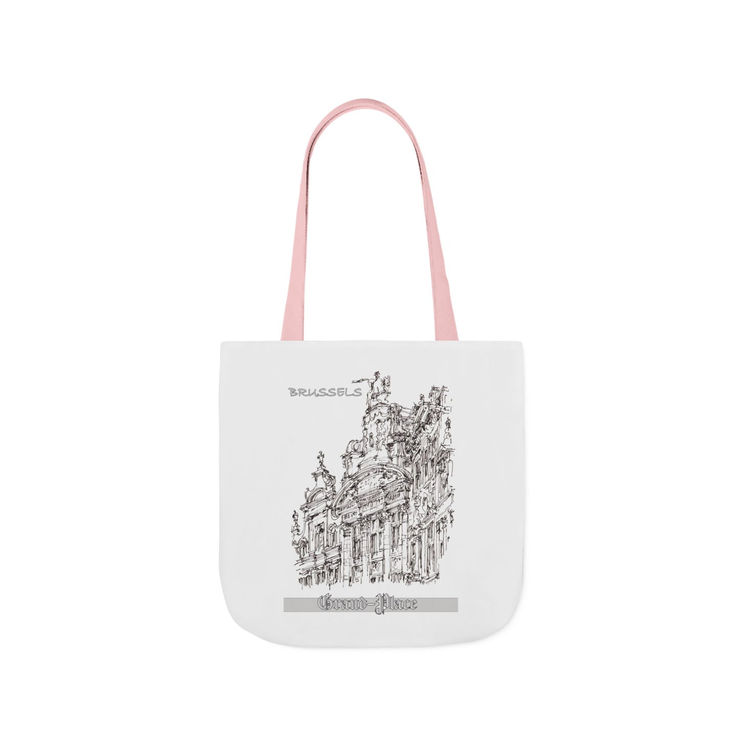 Brussel's Grand-Place-inspired Tote Bag with 4-Color Straps