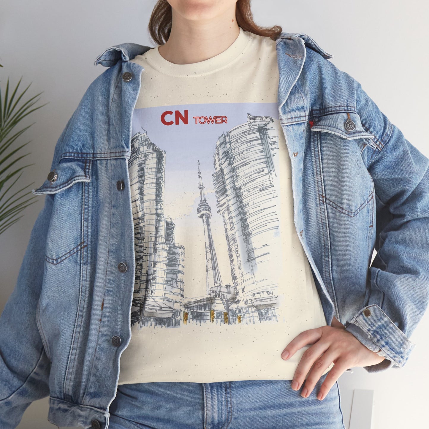 CN-Tower-Inspired Unisex Crewneck T-shirt