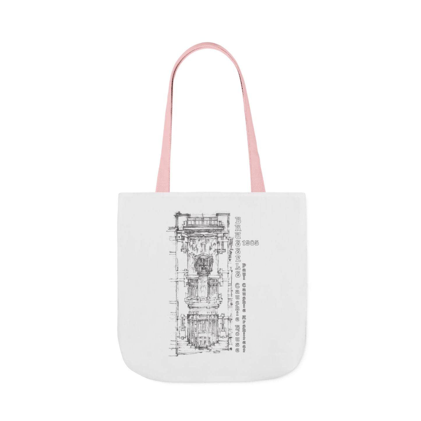 Brussel's Art-Nouveau-inspired Tote Bag with 5-Color Straps