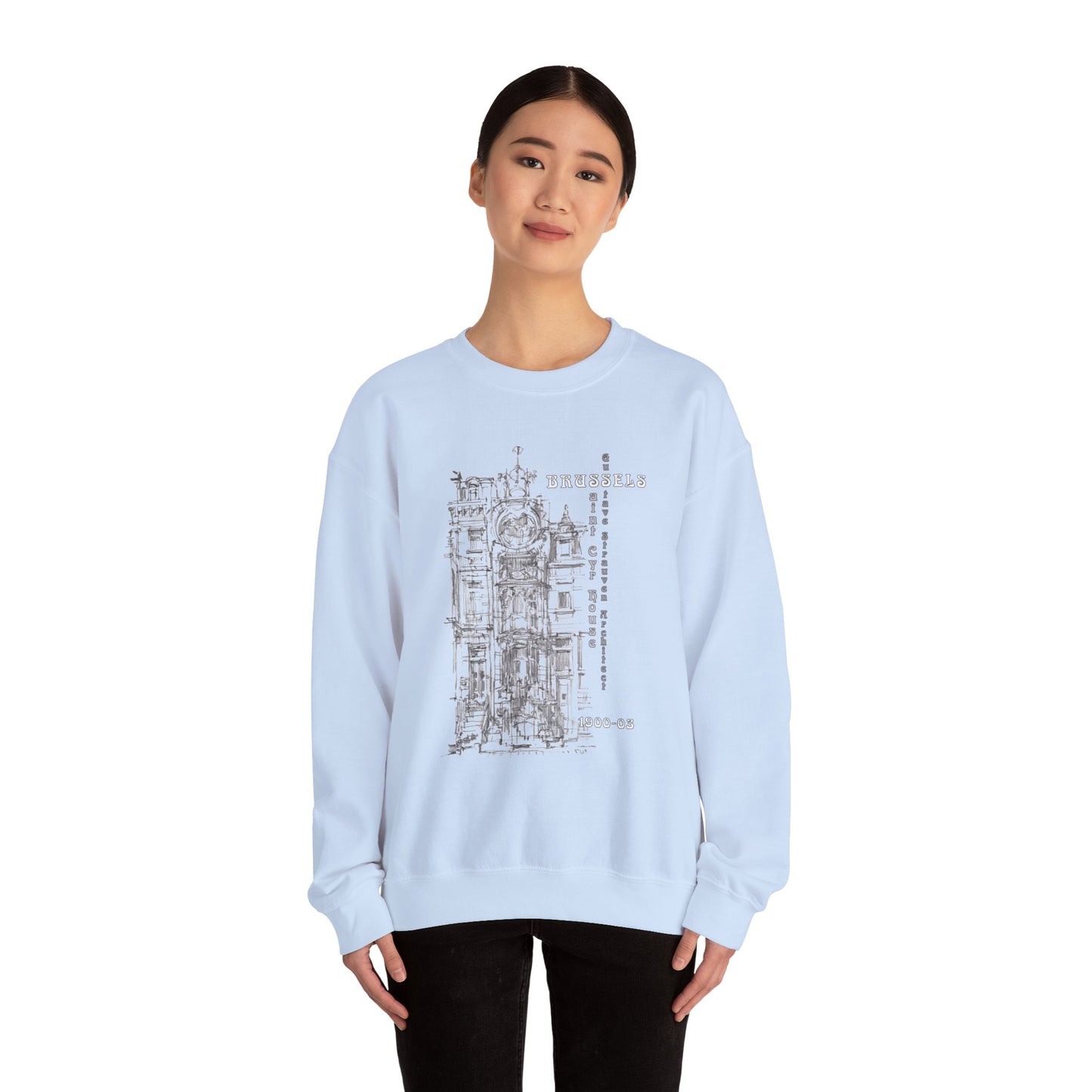 Brussel's Art-Nouveau-Inspired Unisex Crewneck Sweatshirt