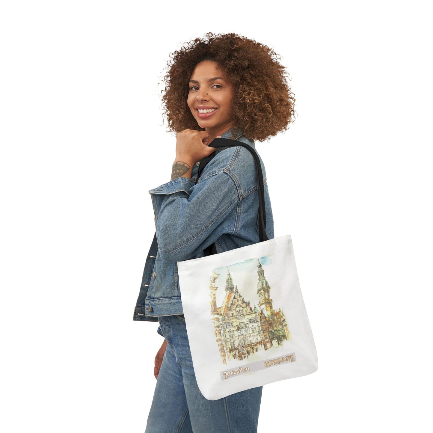 Dresden-inspired Tote Bag with 4-Color Straps