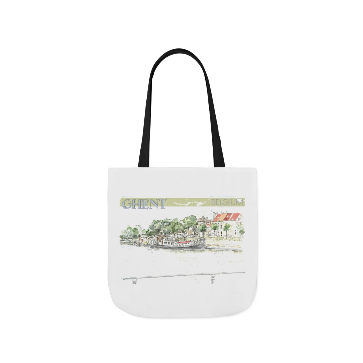 Ghent-inspired Tote Bag with 4-Color Straps