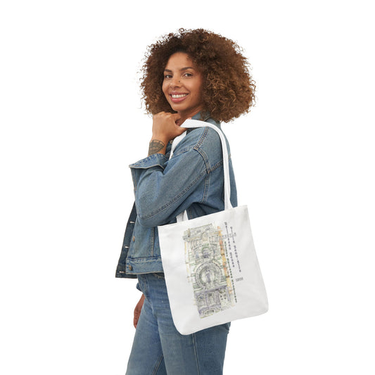 Brussel's Art-Nouveau-inspired Tote Bag with 3-Color Straps