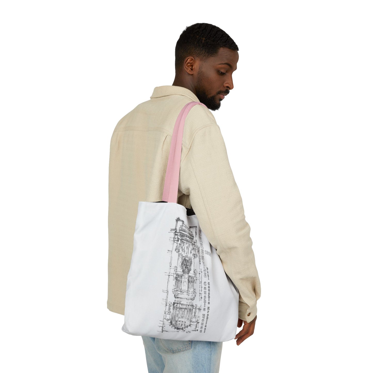 Brussel's Art-Nouveau-inspired Tote Bag with 5-Color Straps