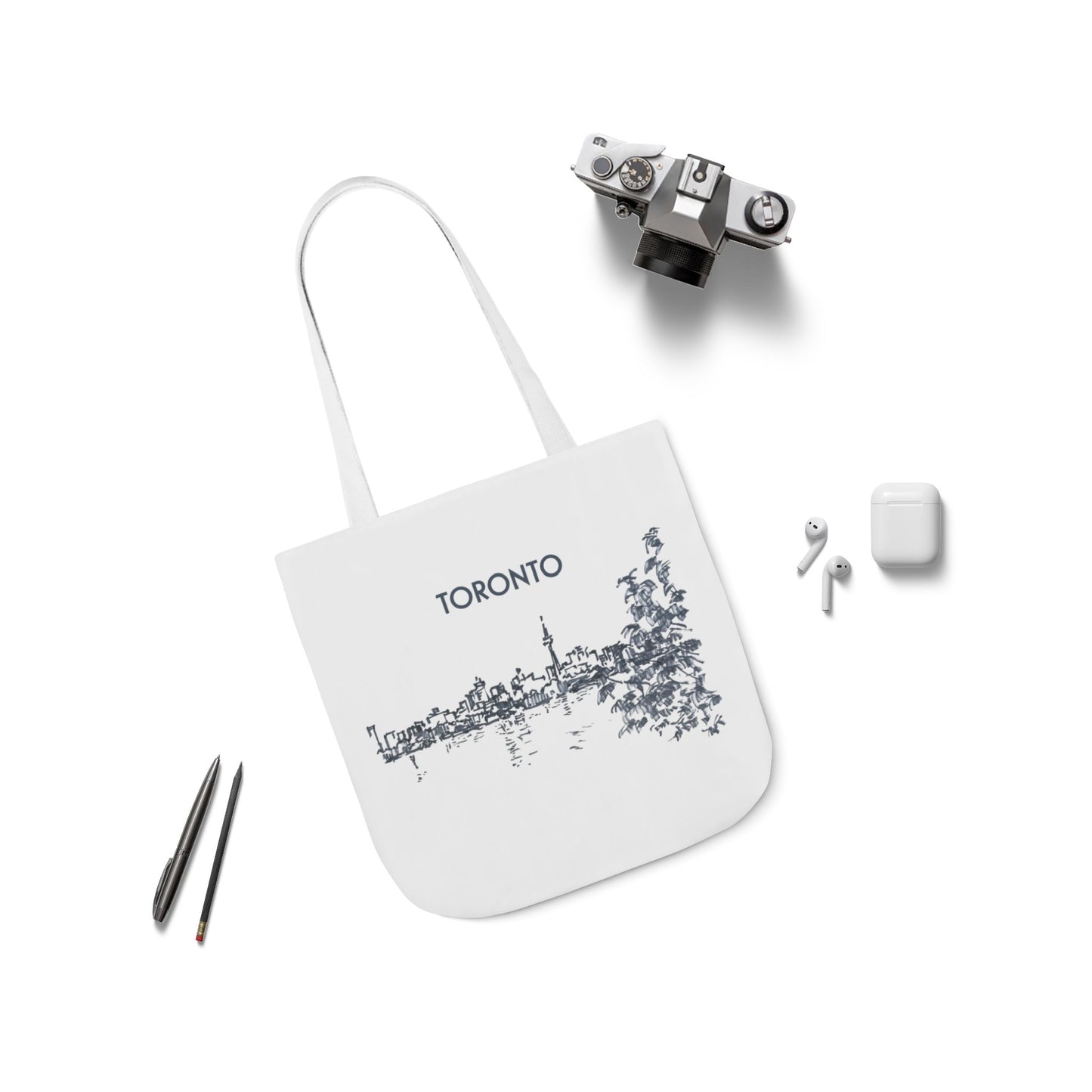 Toronto-inspired Tote Bag with 3-Color Straps