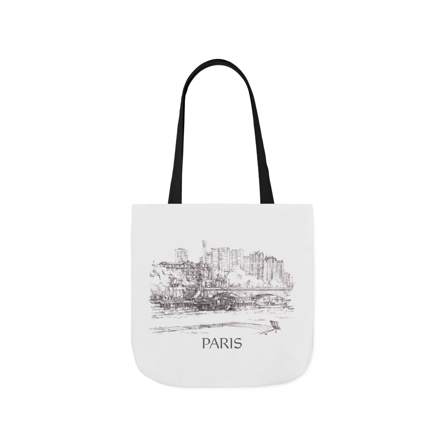 Paris-inspired Tote Bag with 5-Color Straps