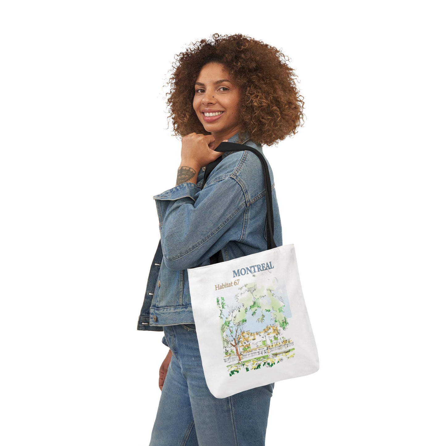 Montreal-inspired Tote Bag with 4-Color Straps